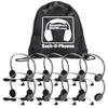 Casafoyer Sack-O-Phones, 10 HA2 Personal Headsets, Foam Ear Cushions in a Carry Bag - (Pack of 2) view 1