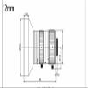 12MP 4/3'' Industrial Lens C Mount 12mm Fixed Focal Length F2.0-22 Machine Vision 400-1000nm view 2