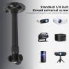 ASHATA Mini Ceiling Wall Projector Mount Stand Compatible with Projectors Black Universal 7.9 to 15.7in Length Adjustable 360 Rotation 90 Tilt and Most Other Mini Projector view 2