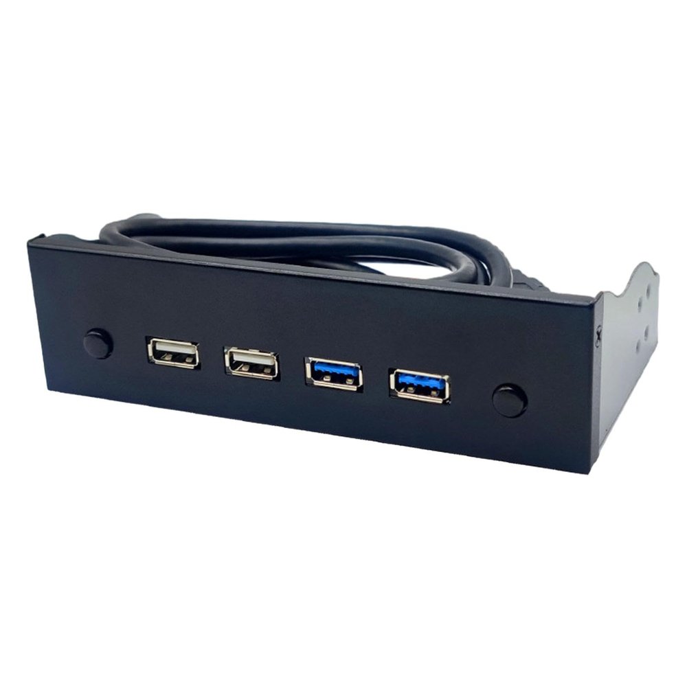 5.25 Inch Front Panel USB Hub USB 3.0 USB 2.0 Computer Expansion Board Black