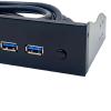 5.25 Inch Front Panel USB Hub USB 3.0 USB 2.0 Computer Expansion Board Black view 2