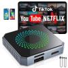 5-in-1 Wireless CarPlay & Android Auto Adapter with Netflix/YouTube, [Supports 4K HDMI Output & Screen Mirroring] - Plug & Play Car Play Wireless Smart AI Box for Cars with OEM Wired CarPlay/Auto view 1