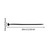 100Pcs Nylon Universal Cable Ties Heavy Duty Self-Locking Tie Wraps Wire Fastener Clips- 0.8x28cm view 4