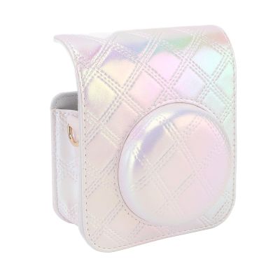 Asixxsix Accessories Kit Compatible with Instaxs Mini 12 Instant Camera, Include PU Leather Camera Case, Photo Album and Frames, DIY Sticker, Boarding Pass Shell (White)
