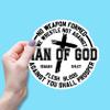 (3PCS) Man of God Sticker, Isaiah 54:17 Christian Faith Inspirational Bible Verse Jesus Waterproof Vinyl Sticker Decals for Books Laptops Phone Water Bottles Tumbler Cup Kindle 3x3 Inch view 2