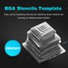 130pcs BGA Reballing Stencils, Stainless Steel Template Mesh Directly Heat Set Kit Universal Reballing Rework Net Stencils for Laptop CPU Repair Tool view 3
