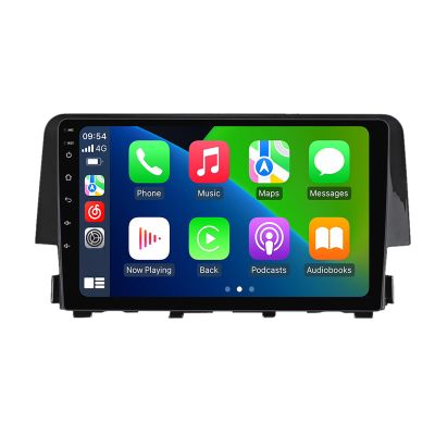 9 Inch Car GPS Navigation Screen, Android 14 Car Multimedia Video Stereo Audio Player for Honda Civic 2015 2016 2017 2018 2019 2020, Support SWC WiFi FM USB