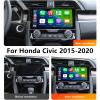 9 Inch Car GPS Navigation Screen, Android 14 Car Multimedia Video Stereo Audio Player for Honda Civic 2015 2016 2017 2018 2019 2020, Support SWC WiFi FM USB view 2