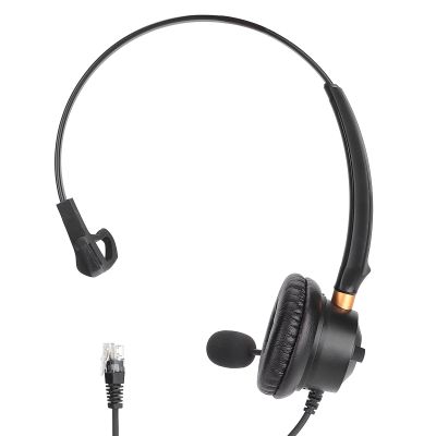 Hulex Supplies Telephone Headset with Microphone, Business Headphone for Call Center Office, HD Audio Sound with Noise Cancellation, Rotatable Head Card 330 and Swing Arm Mic, Comfortable