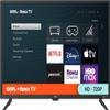 ONN 32-inch Roku Smart TV LED + Free Wall Mount with Wi-Fi Connectivity and Mobile App | Flat Screen TV Compatible with Apple Home Kit | Alexa and Google Assistant(Renewed) view 2