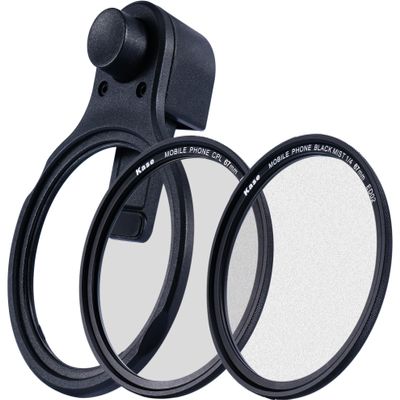 Kase 67mm Smartphone Magnetic Filter Compatible with Xiaomi 15 Ultra, Vivo X200 Pro, iPhone 17 Pro Max (CPL + Black Mist 1/4 + Magnetic Clip)