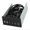 5.25 Inch Desktop PC Case Front Panel USB Hub 2x USB 3.0 2x USB 2.0 Ports HD Audio 20 Pin Connector view 1