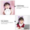 NOLITOY Over-Ear Headphones with Mic Rhinestone Glitter Furry Ball Design Volume Limit Safe Headset for Laptop Tablet Smartphone Use Random Color view 3