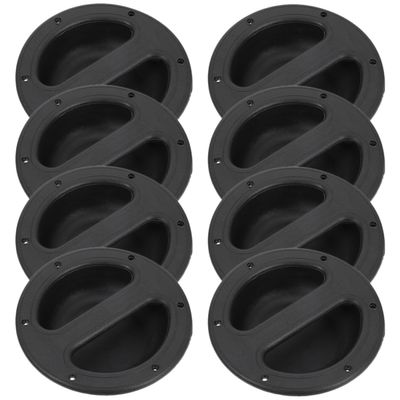 BESPORTBLE 8pcs Recessed Loudspeaker Handles Plastic Audio Speaker Cabinet Pulls for Stage Party Studio Use Black