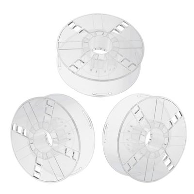 Toddmomy 3pcs Transparent Plastic Cord Reel Organizer Lightweight Portable Electric Wire Storage Spool for Cables Ropes and Extension Cord Management