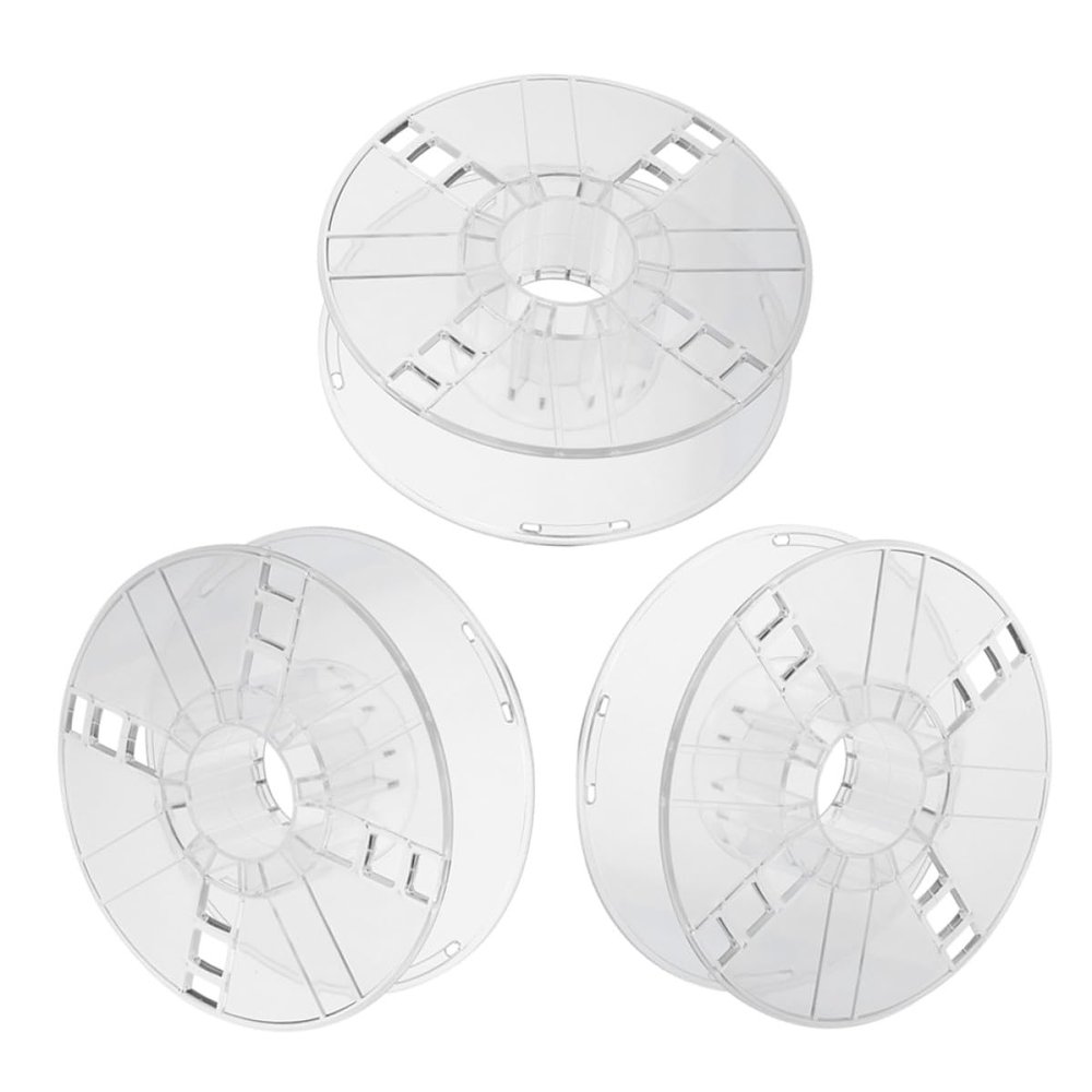 Toddmomy 3pcs Transparent Plastic Cord Reel Organizer Lightweight Portable Electric Wire Storage Spool for Cables Ropes and Extension Cord Management