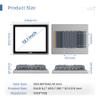SunKol 12.1" Industrial Embedded Panel PC, IP65 Fanless Touch All in One Computer, Windows 10 Pro, Auto Power-on, 2xLAN,HDMI,6xUSB,2xRS485,4xRS232 (I3-7100U, 8GB RAM 1TB SSD) view 2