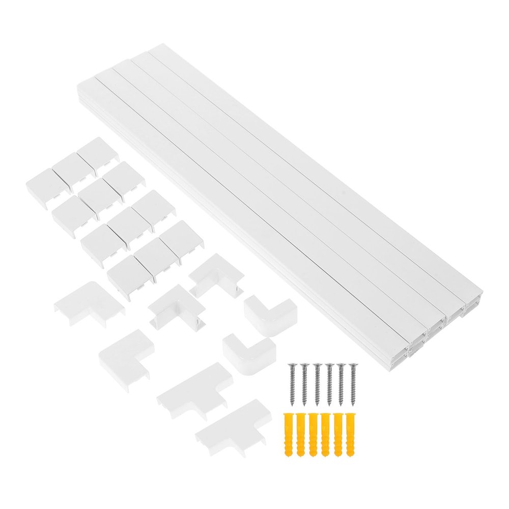 Toddmomy PVC Wall Cable Hider Kit Wire Covers with Adhesive for Tv Cord Management Home Office Wall Mounted Wire Concealer Protector Organizer