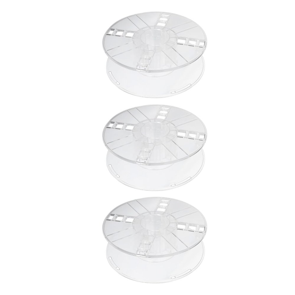BESPORTBLE 3pcs Transparent Plastic Cable Reel Capacity Wire Organizer Cord Storage Spool for Electric Cords and Extension Wires Versatile Winding