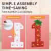 imprsv Strawberry Birthday Decorations, 3FT Berry Theme Marquee Number 9 view 3