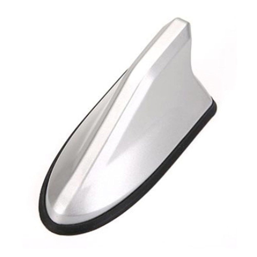 Vehicle Shark Fin Shape Cover for Hyundai Equus(4seats) 2010-2017, Car Top Roof Aerials AM/FM Radio Signal Base Antenna Topper Roof Aerial Cover Trim,Silver
