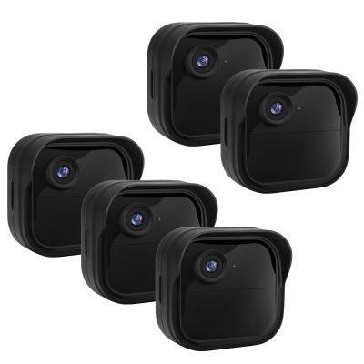 5 Pack Weatherproof Silicone Case Cover for All-New Blink Outdoor 4 (4th Gen)/2K+, Full Camera Protection, for Blink Outdoor 4 Security Camera Accessories (Black)