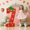 imprsv Strawberry Birthday Decorations, 3FT Berry Theme Marquee Number 7 view 1