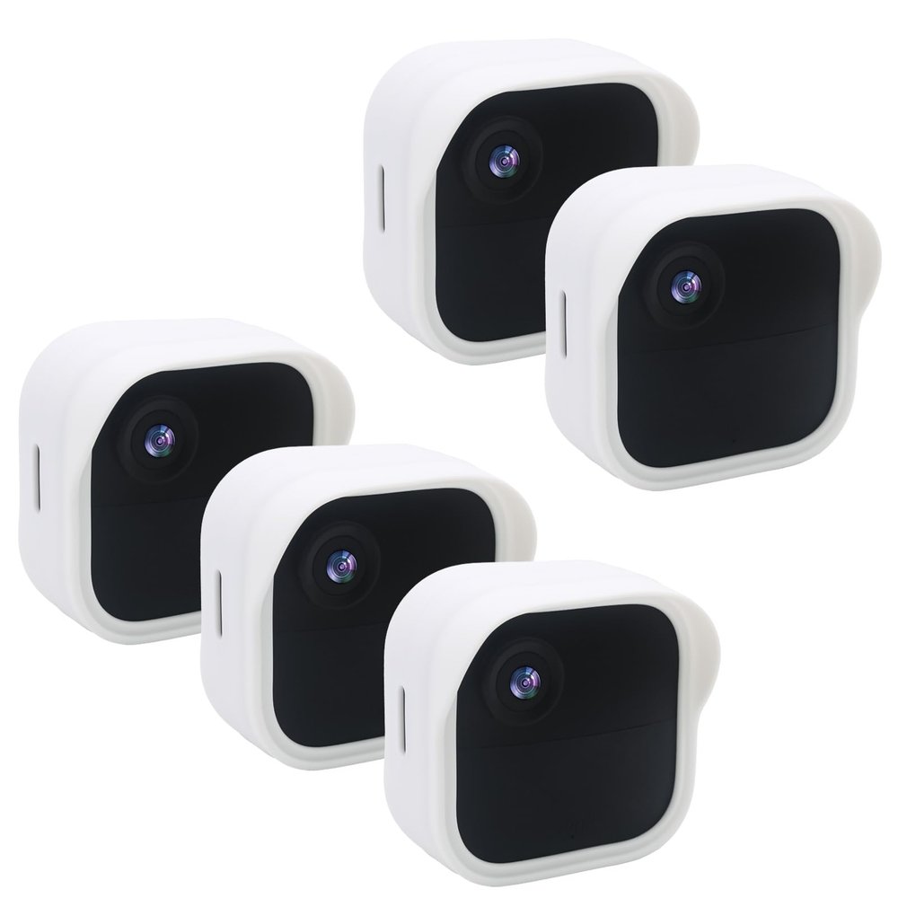 5 Pack Weatherproof Silicone Case Cover for All-New Blink Outdoor 4 (4th Gen), Full Camera Protection, for Blink Outdoor 4 Security Camera Accessories (White)