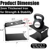 ELFULLY 2 Pack Desktop Speaker Stands with Vibration Absorption Pads, Metal Bookshelf Speaker Riser Pair Support Up to 15lbs Each, Desk Audio Stand, Studio Monitor Stand for Computer Speakers, Black view 2