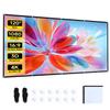 4K HD Projector Screen 16:9 120 Inch, Washable Wrinkle-Resistant Portable Foldable Movie Screen with Hooks Kit, for Gaming& Outdoor Camping view 1