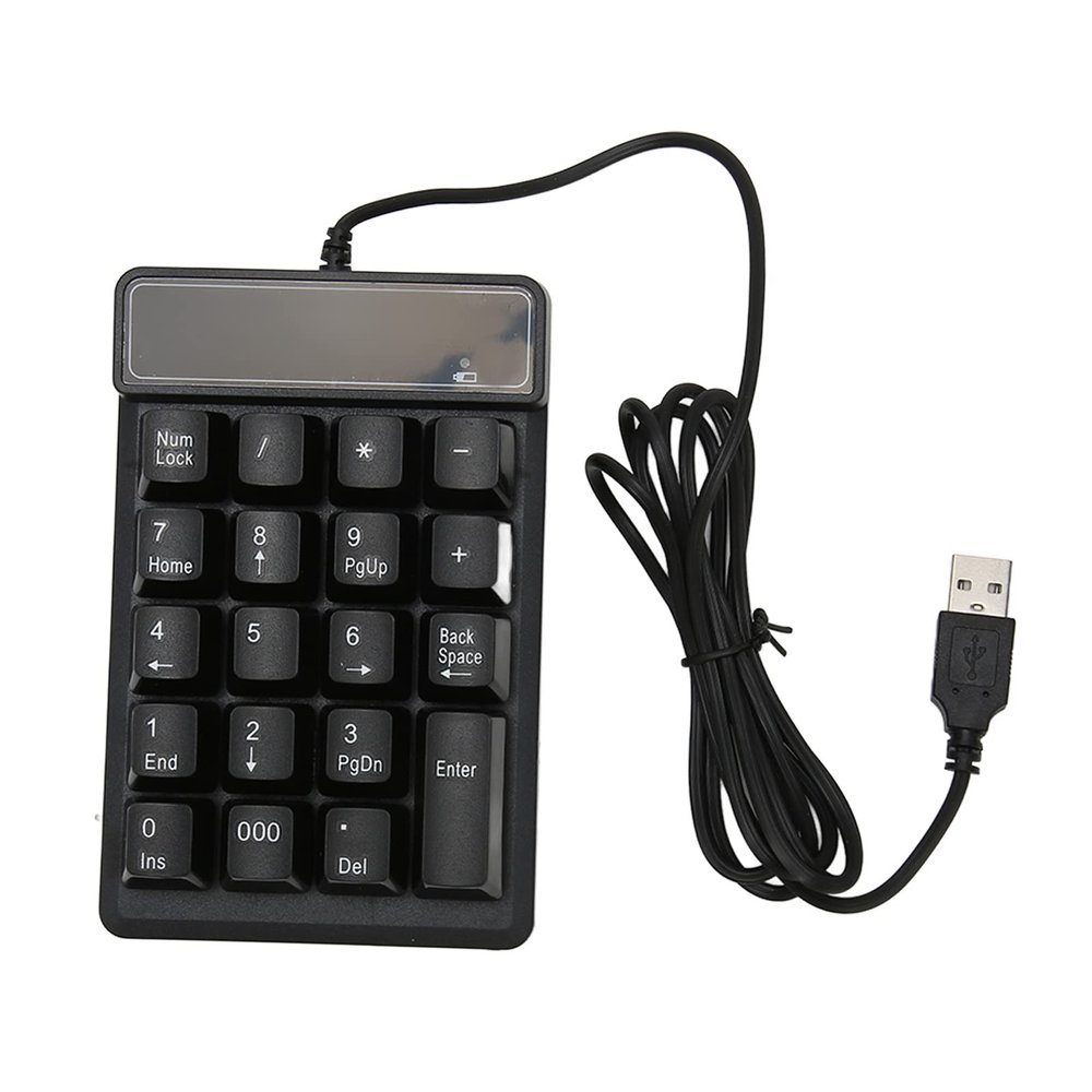 TengXiCLP Wired Number Pad, Numeric Keypad with USB Connection, 19 U Shaped Keys for Comfortable Typing, Plug and Play Compact Design for Laptop PC Desktop, Durable ABS Material