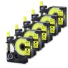 5PK Standard Labels Ribbon Compatible with D1 45018 45808 Label Tape 12 19mm Black On Yellow Compatible with LabelManager 100 view 1