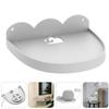 jojofuny Wall-Mounted Speaker Shelf for Speaker with Cable Organizer Multi-Functional Audio Rack for Smart Speakers Routers and IP Cameras White Storage Stand view 2