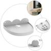 jojofuny Wall-Mounted Speaker Shelf for Speaker with Cable Organizer Multi-Functional Audio Rack for Smart Speakers Routers and IP Cameras White Storage Stand view 3