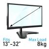 ADBWEKKF Computer Monitor Stand - 1 Screen Stand for 13-32 Inch Single Display TV view 3