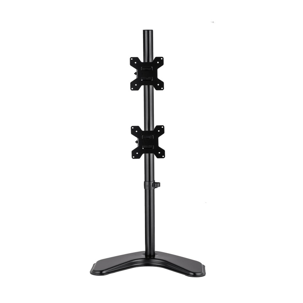 Adjustable Vertical Dual Monitor TV Desk Mount Bracket Tilt and Swivel Fits 13-27 Inch