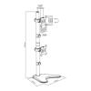 ADBWEKKF Dual Monitor Vertical Stand - 2 Computer Screen Stands 13-32 Inch Dual Displays view 2