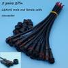 5 Pairs IP65 Waterproof 2/3-Pin 22AWG Wire LED Male and Female Cable Connector for DC 12V Surveillance Camera, 40cm Total Length per Pair(2PIN) view 3