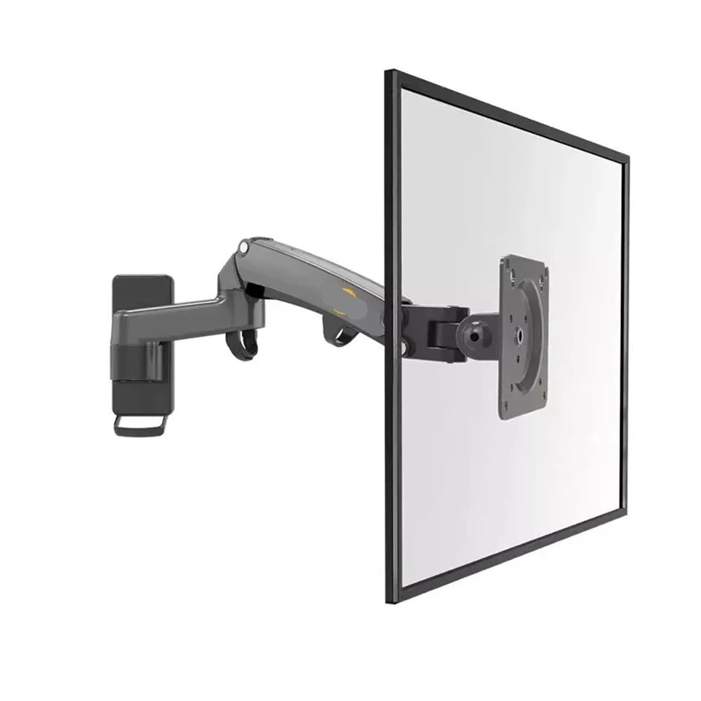 ADBWEKKF 3-12kg Aluminum Gas Spring Monitor TV Wall Bracket Full Motion 2 Arm 24"-35" Bracket Monitor Stand(F150 Matte charcoal)