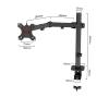 ADBWEKKF Dual Monitor Rack Monitor Stand Mount Extension Arm Clip On Desk Screen Stand Adjustable Angle Monitor Stand(One arm) view 2