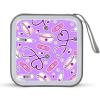 LOKLNEYK Nurse Pattern Purple DVD Case Large Storage Disc Wallet Bag Portable Zipper CD Case Holder CD Organizer Wallet 48 Capacity Hard Plastic DVD Cases for Car Home Travel view 1