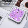 LOKLNEYK Nurse Pattern Purple DVD Case Large Storage Disc Wallet Bag Portable Zipper CD Case Holder CD Organizer Wallet 48 Capacity Hard Plastic DVD Cases for Car Home Travel view 4