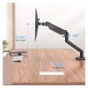 ADBWEKKF Single Monitor Arm Adjustable Gas Spring Single Monitor Stand Full Motion Rotating Single Monitor Stand for Home Office(Black) view 2