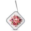 LOKLNEYK Flowers in A Circle DVD Case Large Storage Disc Wallet Bag Portable Zipper CD Case Holder CD Organizer Wallet 48 Capacity Hard Plastic DVD Cases for Car Home Travel view 3