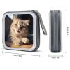 LOKLNEYK Cute Cat Paw DVD Case Large Storage Disc Wallet Bag Portable Zipper CD Case Holder CD Organizer Wallet 48 Capacity Hard Plastic DVD Cases for Car Home Travel view 2
