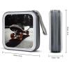 LOKLNEYK Skateboard Wheel DVD Case Large Storage Disc Wallet Bag Portable Zipper CD Case Holder CD Organizer Wallet 48 Capacity Hard Plastic DVD Cases for Car Home Travel view 2