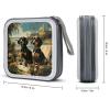 LOKLNEYK Dachshund Dog Bento DVD Case Large Storage Disc Wallet Bag Portable Zipper CD Case Holder CD Organizer Wallet 48 Capacity Hard Plastic DVD Cases for Car Home Travel view 2