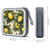 LOKLNEYK Lemon DVD Case Large Storage Disc Wallet Bag Portable Zipper CD Case Holder CD Organizer Wallet 48 Capacity Hard Plastic DVD Cases for Car Home Travel view 2