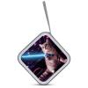 LOKLNEYK Space Laser Cat Novelty Cute Funny DVD Case Large Storage Disc Wallet Bag Portable Zipper CD Case Holder CD Organizer Wallet 48 Capacity Hard Plastic DVD Cases for Car Home Travel view 3