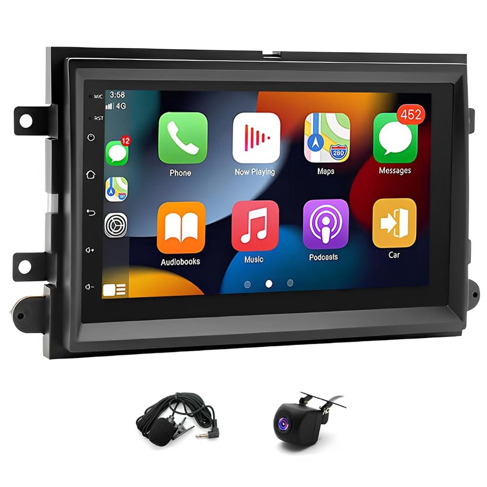 7 Inch Car Radio Stereo Upgrade for Ford F150/F250 2004-2014 with Wireless CarPlay/Android Auto Android 13 GPS Navigator AHD Backup Camera Bluetooth 5.1 2+64G WiFi FM/RDS Split Screen